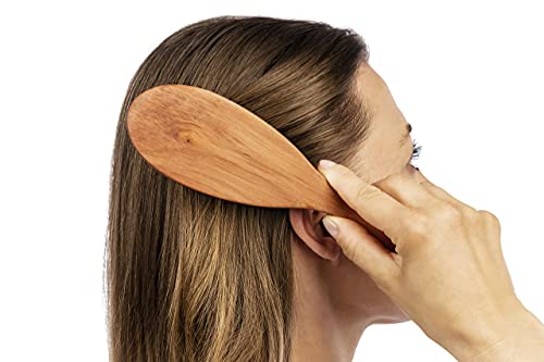 REMOS szczotka do włosów ze 100% włosia dzika z drewna gruszy z szerok - obrazek 2