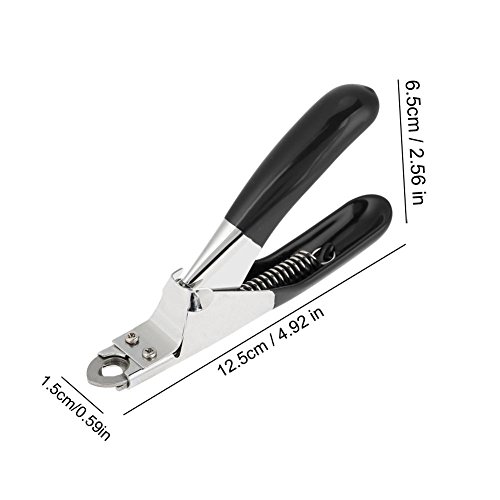 Oumefar Stal szlachetna Pet Nail Scissors Dedicated Dog Toe Clippers krajalnica dla małych średnich psów, kotów (czarna) - obrazek 5