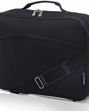 5 Cities 40 x 30 x 10 Lufthansa, Austrian Airlines, Swiss Airlines Maksymalny rozmiar bagażu kabinowego pod siedzeniem torba lotnicza, czarna, Czarny