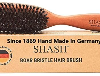 Made in Germany – klasyczna szczotka do włosów ze 100% dzika, odpowiednia do włosów cienkich i normalnych – naturalne warunki włosów, poprawia teksturę, złuszcza, łagodzi i stymuluje skórę głowy