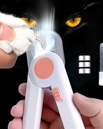 EPROICKS Obcinacz do paznokci ze światłem LED dla psów, nożyce do pazurów dla kotów, z pilnikiem do paznokci i urządzeniem ochronnym, do pielęgnacji pazurów średnich i małych zwierząt domowych