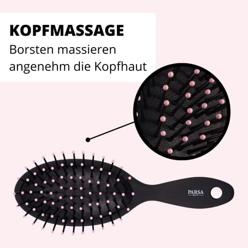 PARSA BEAUTY Mini szczotka do włosów dla dzieci, do stylizacji włosów, dla chłopców i dziewczynek, krótkie i długie włosy, gładkie lub loki - obrazek 3