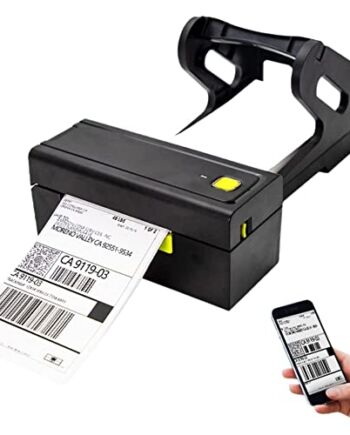 Duckdik Drukarka etykiet wysyłkowych, drukarka etykiet termicznych 4x6 do wysyłki paczek, Bluetooth, USB, kompatybilny z systemem Windows, Mac, iPhone i Android dla poczty, UPS, DHL, Amazon Ebay