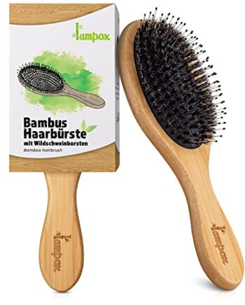 Bambusowa szczotka do włosów z włosiem z dzika masaż głowy pielęgnacja