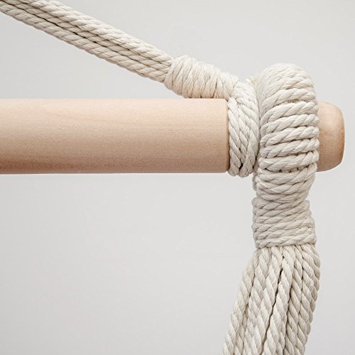 AMANKA XXL wiszące siedzisko 185x130cm hamak do siedzenia w paski śródziemnomorskie - obrazek 4