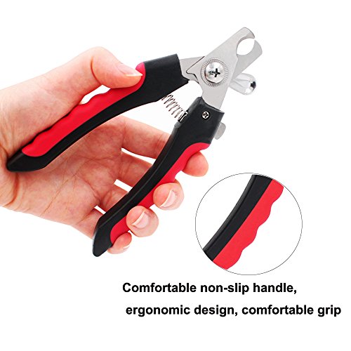 FULARR profesjonalny obcinacz do paznokci dla zwierząt domowych - trymer do paznokci dla psów ze stali nierdzewnej, z ochroną bezpieczeństwa i darmowym pilnikiem do paznokci - stabilne antypoślizgowe uchwyty - dla bezpieczeństwa, profesjonalnego do pielęgnacji zwierząt domowych - obrazek 5