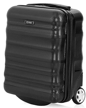 OCHNIK Walizka kabinowa | Twarda walizka | Materiał: PC | Kolor: Czarny | Wymiary: 40 x 30 x 20 cm | Pojemność: 18 litrów | Wysoka jakość