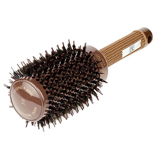 H&S Okrągła szczotka do włosów dmuchanie suszenie włosie dzika 53 mm duża okrągła beczka nano technologia ceramiczna jonowa szczotka do włosów - obrazek 5