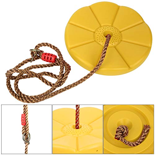Lina do wspinaczki Huśtawka na drzewo Sprzęt do zabawy Zabawki dla dzieci Wspinaczka na zewnątrz Wiszące huśtawki talerzowe Siedzisko(yellow) - obrazek 6