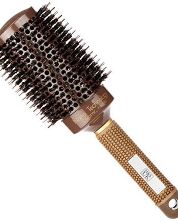 H&S Okrągła szczotka do włosów dmuchanie suszenie włosie dzika 53 mm duża okrągła beczka nano technologia ceramiczna jonowa szczotka do włosów