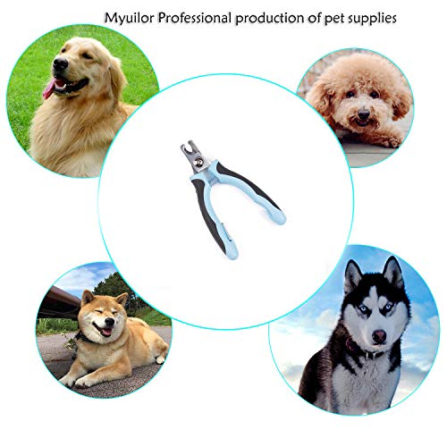Myuilor Obcinacz do paznokci dla psów i kotów, z szybkim czujnikiem, ostrymi jak brzytwa ostrzami, zabezpieczenie przed przecięciem, gratis pilnik do paznokci, profesjonalna i bezpieczna pielęgnacja sierści w domu - obrazek 6
