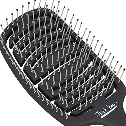 Olivia Garden Szczotka do włosów iDetangle do grubych włosów, rozczesy - obrazek 4