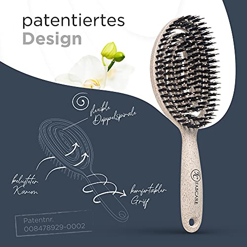 FABCARE Bio szczotka do włosów z włosia dzika okrągła, plus ebook - sz - obrazek 3