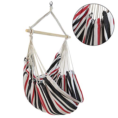 BB Sport Fotel wiszący ogrodowy krzesło huśtawka hamak obciążenie do 150 kg odporny na warunki atmosferyczne promieniowanie UV uchwyt, Kolor: Sylt - obrazek 6