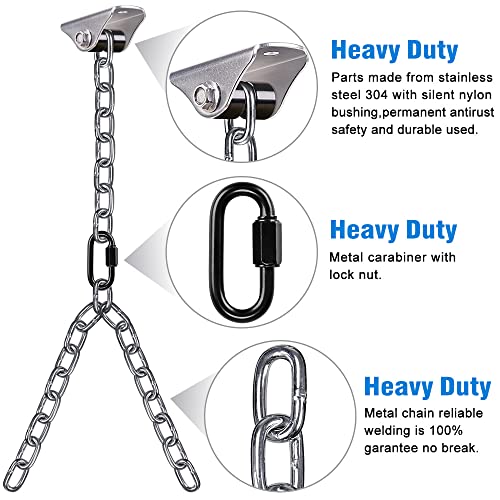 BeneLabel Drewno/betonowy wieszak celingowy 180° obrotowy hamak huśtaw - obrazek 3