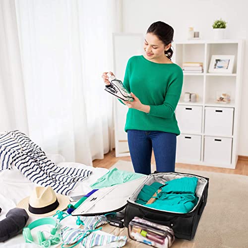 Aerolite 55 x 40 x 20 cm, możliwość rozszerzenia 55 x 40 x 23 cm, Lufthansa Eurowings Ryanair, maksymalna ilość, lekki bagaż podręczny, walizka, bagaż pokładowy, walizka na kółkach, kolor czarny, 55x40x20 (+3), 55cm Handgepäck, walizka - obrazek 3