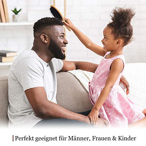 Bambusowa szczotka do włosów z włosiem z dzika masaż głowy pielęgnacja - obrazek 3