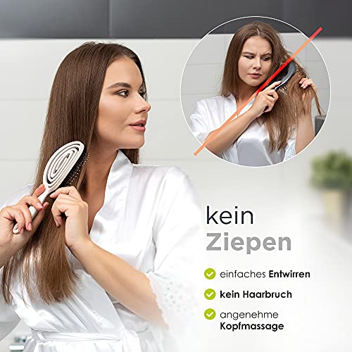 FABCARE Bio szczotka do włosów z włosia dzika okrągła, plus ebook - sz - obrazek 6