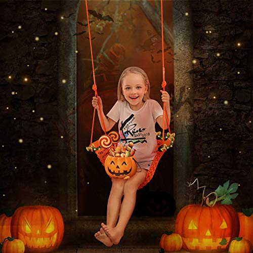 Huśtawka dla dzieci, mały fotel wiszący, huśtawka ogrodowa, wiszący hamak, huśtawka ogrodowa, huśtawka talerzowa, dla dzieci w pomieszczeniach, na zewnątrz, do pokoju dziecięcego (obciążenie do 150 kg) - obrazek 5