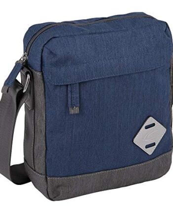 camel active, Satipo męska torba na ramię z zamkiem błyskawicznym, niebieski, 24x8x25, torba na ramię