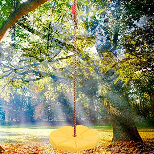 Lina do wspinaczki Huśtawka na drzewo Sprzęt do zabawy Zabawki dla dzieci Wspinaczka na zewnątrz Wiszące huśtawki talerzowe Siedzisko(yellow) - obrazek 2