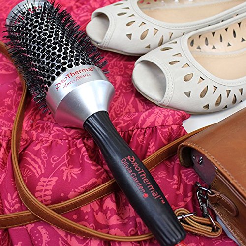 Olivia Garden Okrągła szczotka do włosów Pro Thermal T12, antystatyczna okrągła szczotka z aluminiowym korpusem, 12/21 mm - obrazek 2