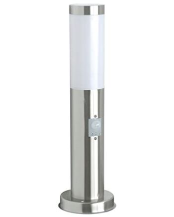 Smartwares Lampa ogrodowa – stal szlachetna – czujnik ruchu – podstawa E27 – 45 cm