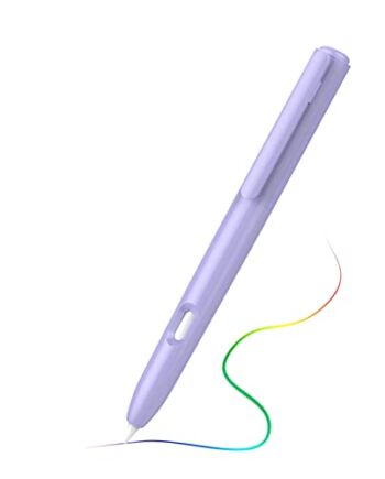 TiMOVO Etui na długopis, kompatybilne z Ipencil 2 Gen, wyciągany, silikonowy uchwyt na długopis, z nasadką, do iPad Mini 6 2021, iPad Air 4 2020, iPad Pro 11/12.9 (2021/2020/2018), Taro Fioletowy