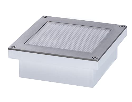 Paulmann 94724 LED solarna oprawa dogruntowa Aron czujnik ruchu przyjazna owadom IP67 100x100mm 2200K 0,5W 5lm Biały kwadrat stal szlach. tw. sztuczne - obrazek 3