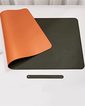 KLAYOVE Podkładka na biurko, wielofunkcyjna podkładka pod mysz, do biura, pod laptopa, podkładka pod mysz dla graczy, skóra poliuretanowa, ochrona stołu, do biura/domowego biura (100 x 50 cm)