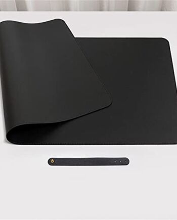 KLAYOVE Podkładka na biurko, wielofunkcyjna podkładka pod mysz, do biura, pod laptopa, podkładka pod mysz dla graczy, skóra poliuretanowa, ochrona stołu, do biura/domowego biura (90 x 45 cm)