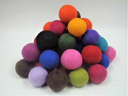 kivikis Felted Wool Cat Toys, Balls, Eco Friendly, Colorful & Beautiful, Eleganckie wzornictwo, Natural Felted Wool, Handmade Cat Toy. 5 cm, 6 kuleczek wełnianych - obrazek 3