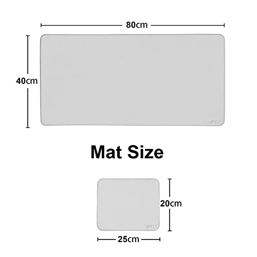 Podkładka na biurko, zestaw 2 szt., 80 x 40 cm, ze skóry PU, antypoślizgowa, podkładka na biurko z podkładką pod mysz, wodoszczelna, dwustronna podkładka do pisania, duża mata na biurko do biura i domu - obrazek 5