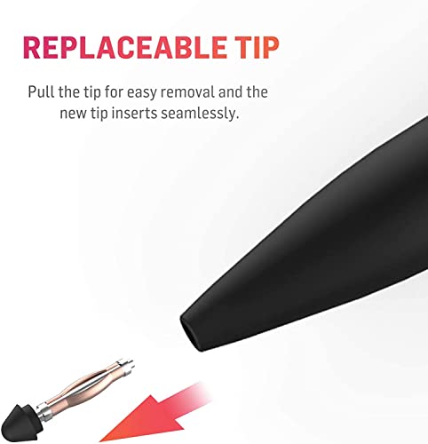 Adonit Note+ Stylus czuły na nacisk rysik (czarny) kompatybilny z Apple iPad 9,7'' / 10,2'' / iPad Air (2019) / iPad mini 5 / iPad Pro 11'' i 12,9'' (czarny) - ADNSB - obrazek 5