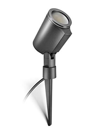Steinel Reflektor LED Spot Garden N, 7,86 W, reflektor podłogowy z ostrzem do wbijania w ziemię, automatyczny ściemniacz, 512 lm, antracyt, aluminium
