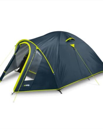 REWIND Przestronny namiot kopułowy dla 3 osób, łącznie z przedsionkiem, moskitierą, odbijającą ciepło powłoką aluminiową i wodoodpornością 3000 mm, namiot zewnętrzny: 300 x 190 x 125 cm