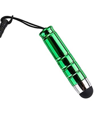 Mini rysik dotykowy Stylus Pen, uniwersalny przenośny rysik Stylus Pen z wtyczką 3,5 mm, stylowy miękki głowa wodoodporny krótki rysik do smartfonów, tabletów z systemem Android, zielony