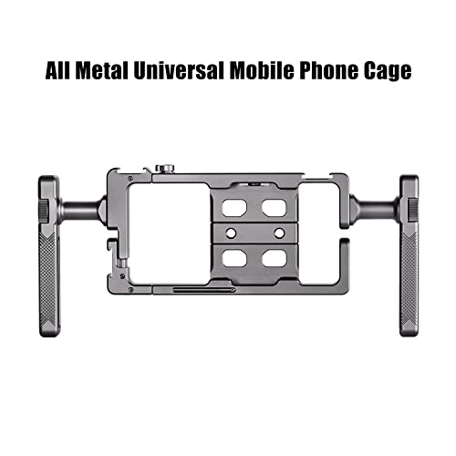 SUNWAYFOTO PCR-01 klatka na smartfona uniwersalny zestaw wideodomofonowy z uchwytem, stabilizator telefonu do nagrywania wideo akcesoria do filmowania telefonów komórkowych - obrazek 9