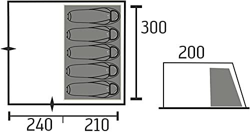 Portal Outdoor Unisex's Gamma 5 przestronny duży namiot tunelowy z torbą do przechowywania - obrazek 7