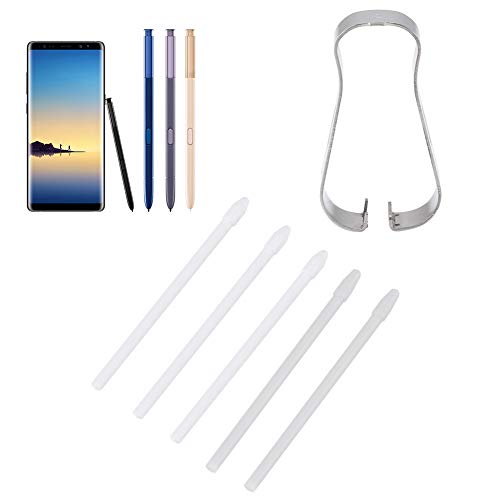 Narzędzie do Usuwania Rysika Dotykowego z 5 Szt. Wymiennych Końcówek Końcówek, Końcówek Rysika S Pen Zestaw Narzędzi do Napełniania Pióra do Samsung Galaxy Note 8/9 Tab S3/4(Biały) - obrazek 4