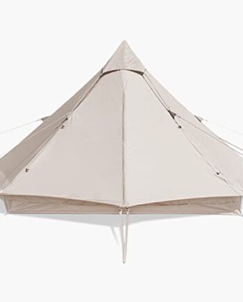 Ballsea Namiot kempingowy dla 4 osób, sześciokątny namiot, 3,5 m szerokości x 2,1 m wysokości, wykonany z tkaniny Oxford, podłoga PCW, oddychający i wodoszczelny. Odpowiedni dla rodzin, par, doświadczeń na kempingu na świeżym powietrzu