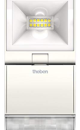 Theben theLeda S10 W WH LED-Strahler mit Bewegungsmelder, PIR, 2-200 lx, 840 lm, weiß (1020931)