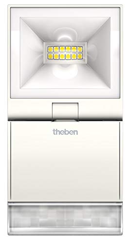 Theben theLeda S10 W WH LED-Strahler mit Bewegungsmelder, PIR, 2-200 lx, 840 lm, weiß (1020931)