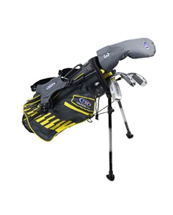 U.S. Kids Set di racchette da golf Ultralight 2020 100-168 cm di statura I 3-13 anni 4 racchette - 107-115 cm Giallo/Grigio destra