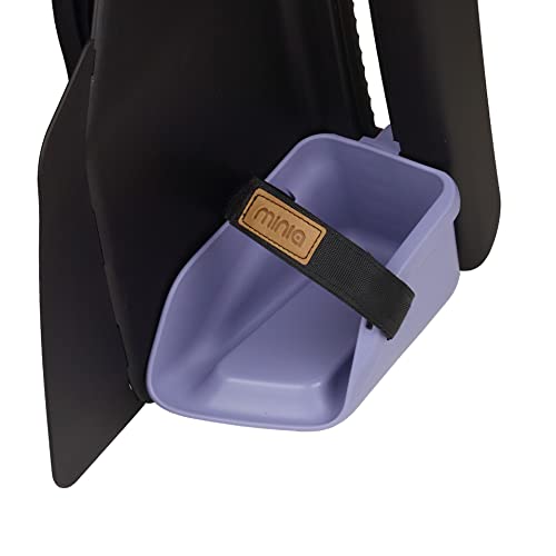 MINIA Rama 8405600002 – Tylny fotelik dziecięcy do roweru zmontowany na ramie, zalecany wiek od 9 miesięcy do 6 lat i maksymalna waga 22 kg w kolorze fioletowym. - obrazek 2