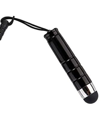 Mini rysik do ekranu dotykowego Stylus Pen, uniwersalny przenośny rysik Stylus Pen z wtyczką 3,5 mm, stylowy miękki głowa wodoodporny krótki rysik do smartfonów, tabletów z systemem Android, czarny
