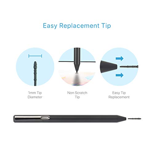 Rysik Andana USI, rysik do ekranu dotykowego dla USI Chrome OS, aktywne pióro cyfrowe kompatybilne z niektórymi urządzeniami Chromebook firmy Acer, Asus, HP, Lenovo, Samsung (czarny) - obrazek 3