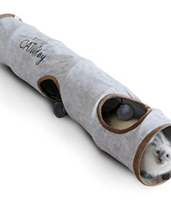 Tunel dla kota klasy premium, 120 x 24 cm, 3 dzwonki i piłeczki do zab