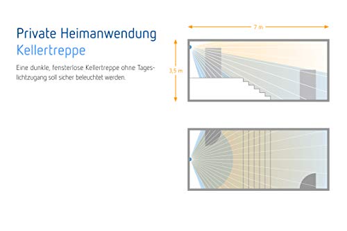 Theben theLeda S10 W WH LED-Strahler mit Bewegungsmelder, PIR, 2-200 lx, 840 lm, weiß (1020931) - obrazek 2