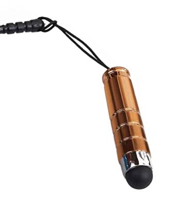 Mini rysik do ekranu dotykowego Stylus Pen, uniwersalny przenośny rysik Stylus Pen z wtyczką 3,5 mm, stylowy miękki głowa wodoodporny krótki rysik do smartfonów, tabletów z systemem Android, złoty